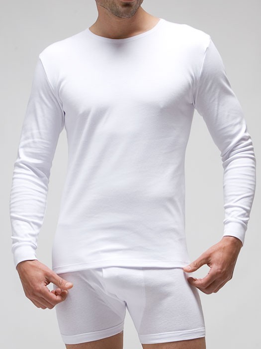 impacto linda Médula camiseta hombre manga-larga basica. Algodón lisa